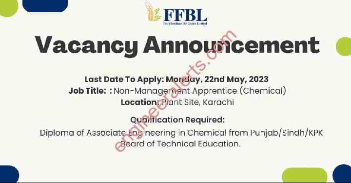 FFBL Karachi Apprenticeship 2023