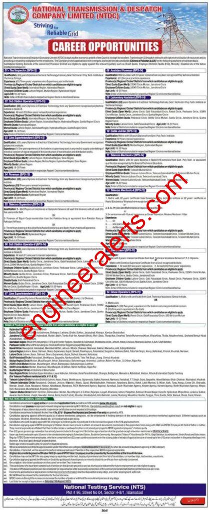 Ntdc Jobs 2023 -WAPDA NTDC Jobs Application NTS Form 