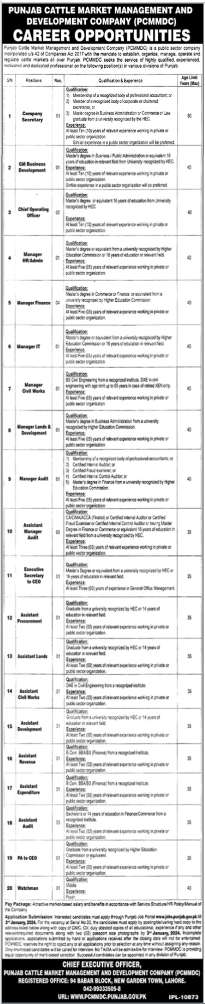 PCMMDC Jobs