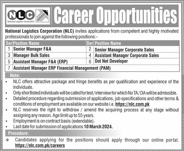 National Logistics Corporation (NLC) Jobs