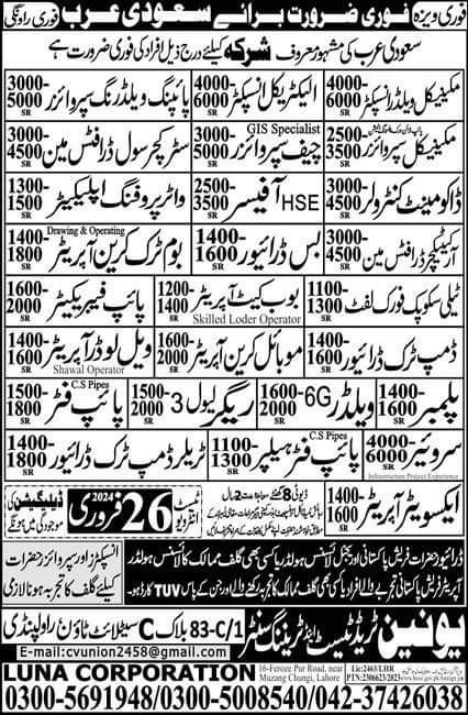 Renowned Saudi Arabian Company Jobs
