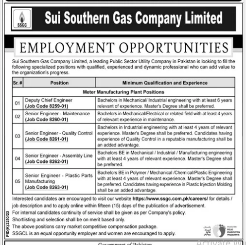 (SSGCL) Jobs 2024