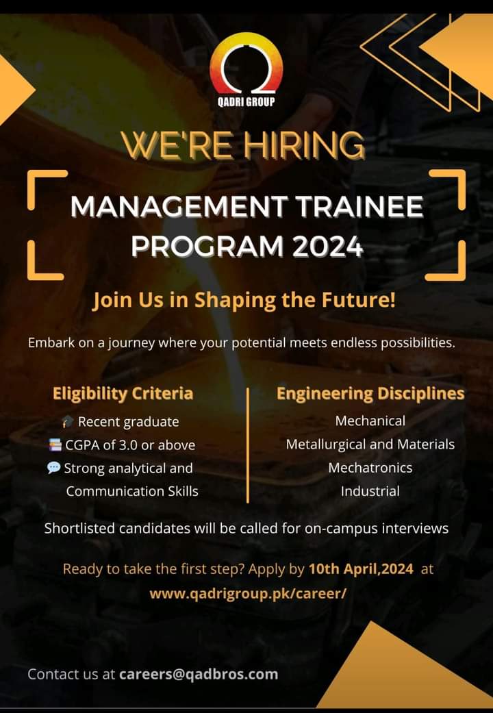 Qadri Group ANAGEMENT TRAINEE PROGRAM