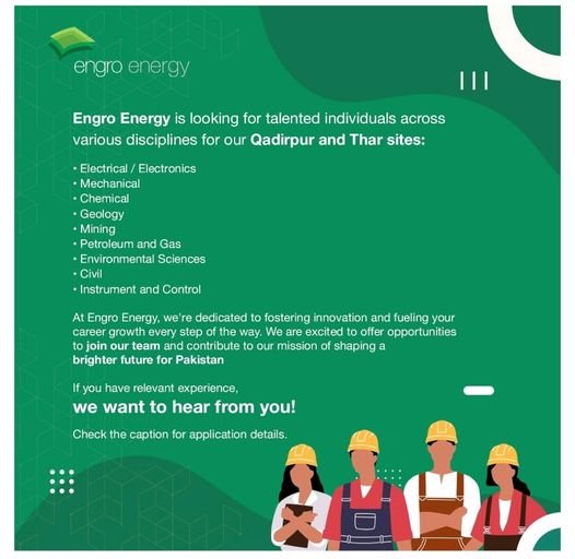 Engro Energy Jobs 2024 for Engineering Professionals 