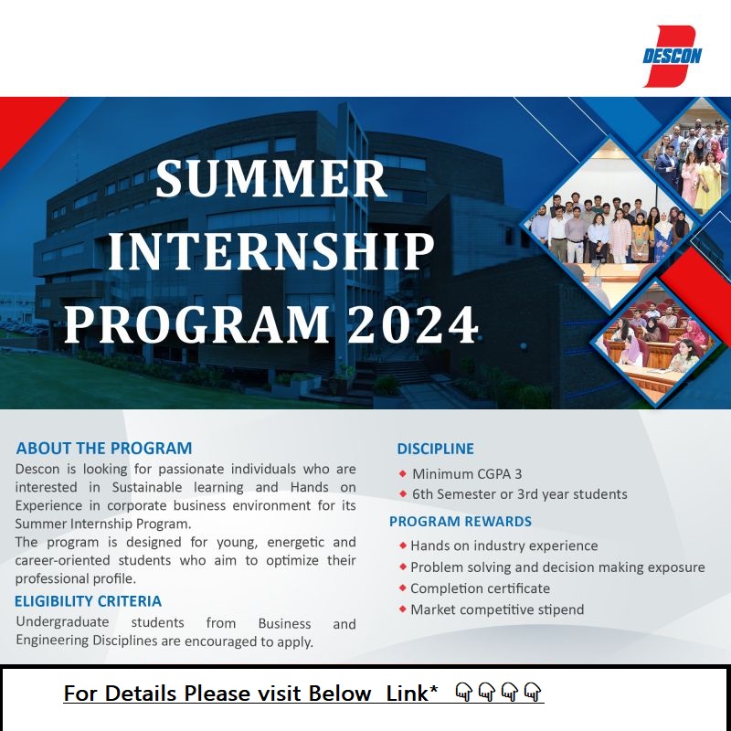 DESCON Summer Internship Program 2024