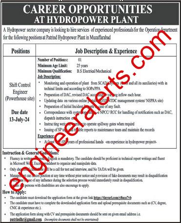 CAREER OPPORTUNITIES AT HYDROPOWER PLANT 2024