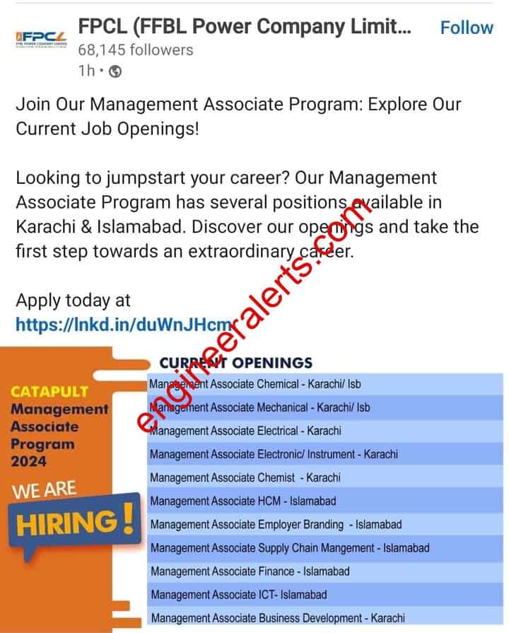 Join FPCL Management Associate Program 2024