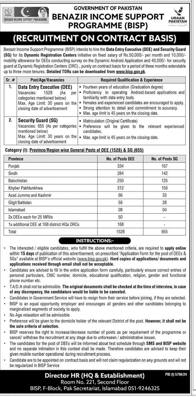 BISP Jobs